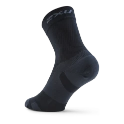 2XU Vectr Cushion Crew Socks Black/Grey