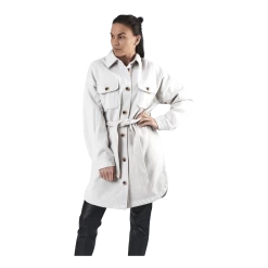 Pieces Riema Overshirt Jacket Grey