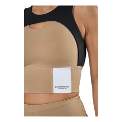 BJØRN BORG Sthlm Overlap Crop Top Beige -Damesmode online. 09447 13 004