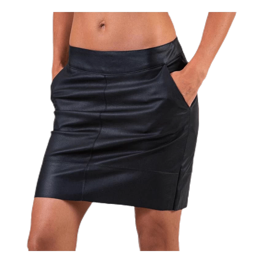 ONLY Base Faux Leather Skirt Black 5 ONLY Base Faux Leather Skirt Black - Afbeelding 5