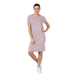 Pieces Billo Ss Dress White/Red