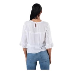 ONLY Anemone 3/4 Flaired Top White -Damesmode online. 5714491396089 006 fe0a156f4a7d488a89a5974f6b240988