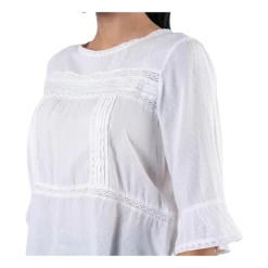 ONLY Anemone 3/4 Flaired Top White -Damesmode online. 5714491396089 007 fe4a4ab712424924b1417224c8c68be7