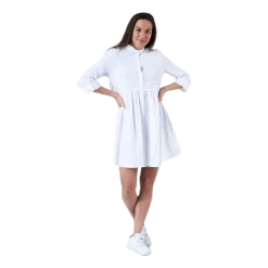 ONLY Ditte Life 3/4 Shirt Dress Wvn White