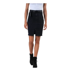 Pieces Nala Mw Pencil Buckle Skirt Black