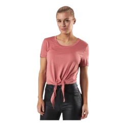 ONLY Arli S/S Knot Top Red