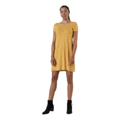 ONLY Bera Back Lace Up S/S Dress Yellow -Damesmode online. 5714909778933 004 d126ae58ff2342a99b9c3141dfac1042