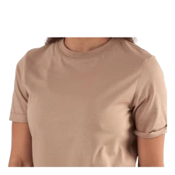 Pieces Ria Ss Fold Up Solid Tee Beige -Damesmode online. 5714912004968 005 c5439baa6bd9400fbceccfe379d7b2f0