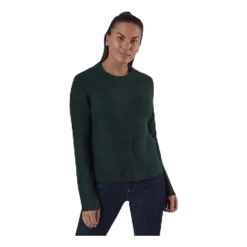 Pieces Ellen Ls O-Neck Knit Green