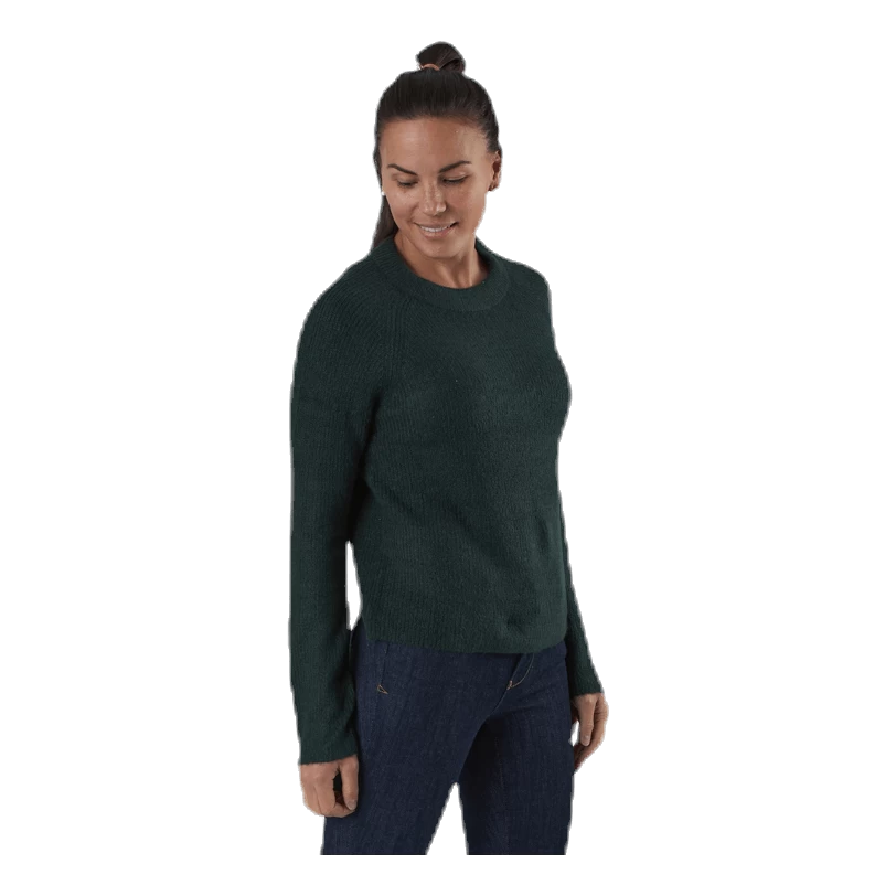 Pieces Ellen Ls O-Neck Knit Green 2 Pieces Ellen Ls O-Neck Knit Green - Afbeelding 2