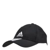 ADIDAS Baseball 3 Stripes Cap Cotton Twill Black / White / White