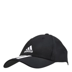 ADIDAS Baseball 3 Stripes Cap Cotton Twill Black / White / White