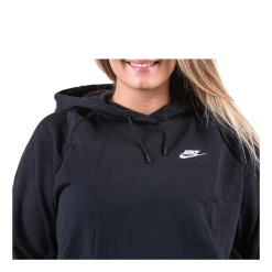 Nike Essential Hoodie Plus White/Black -Damesmode online. 60447 58 009
