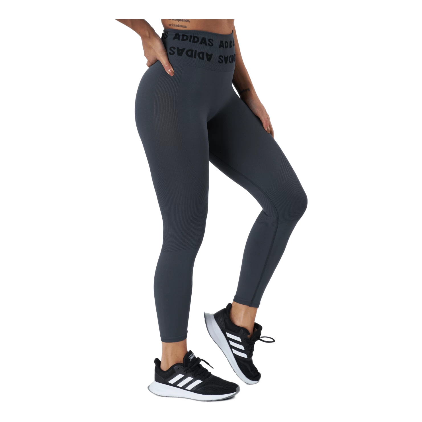 ADIDAS Training Branded Aeroknit 7/8 High Rise Tight Dgh Solid Grey 2 ADIDAS Training Branded Aeroknit 7/8 High Rise Tight Dgh Solid Grey - Afbeelding 2