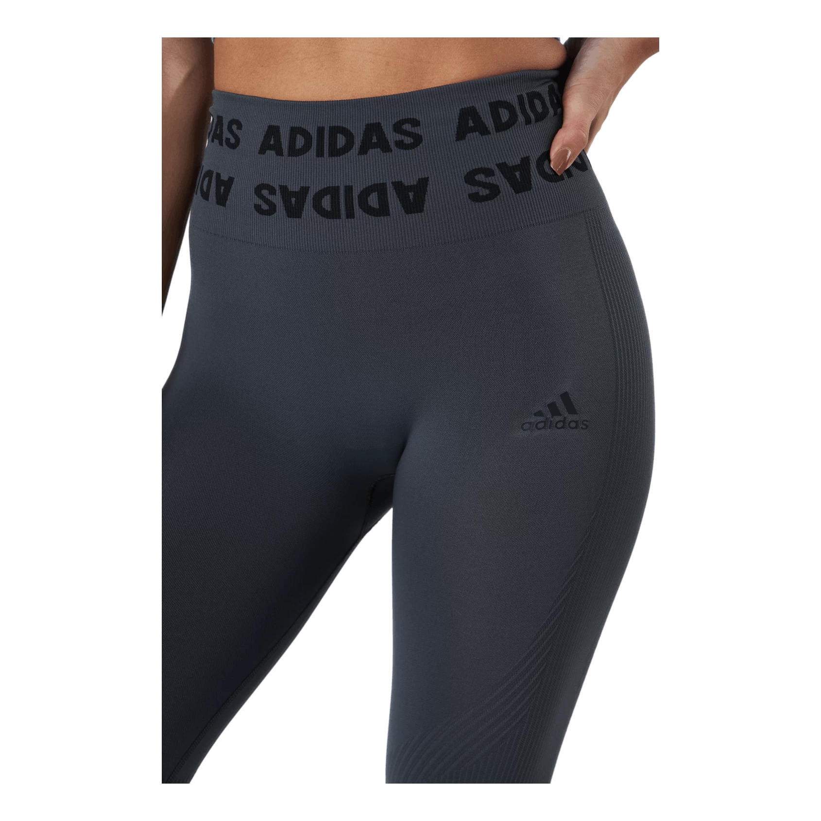 ADIDAS Training Branded Aeroknit 7/8 High Rise Tight Dgh Solid Grey 4 ADIDAS Training Branded Aeroknit 7/8 High Rise Tight Dgh Solid Grey - Afbeelding 4