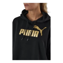 Ess+ Cropped Metallic Logo Hoo Puma Black-gold -Damesmode online. 60527 03 004