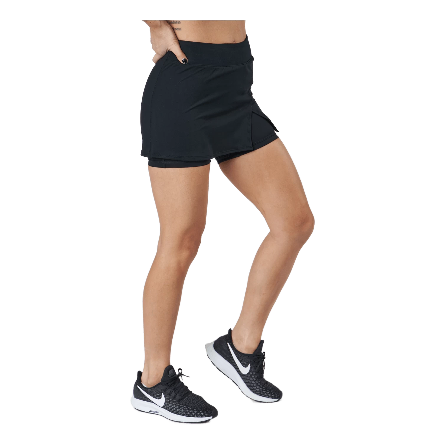 NikeCourt Dri-FIT Victory Women's Tennis Skirt BLACK/WHITE 2 NikeCourt Dri-FIT Victory Women's Tennis Skirt BLACK/WHITE - Afbeelding 2