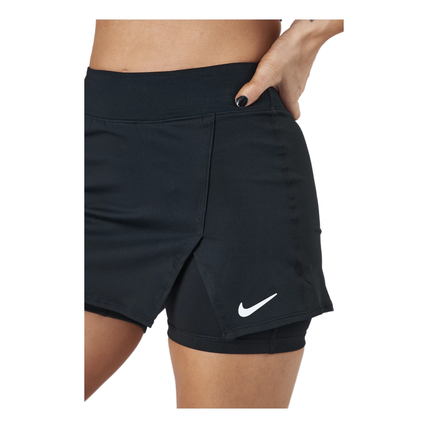 NikeCourt Dri-FIT Victory Women's Tennis Skirt BLACK/WHITE 4 NikeCourt Dri-FIT Victory Women's Tennis Skirt BLACK/WHITE - Afbeelding 4