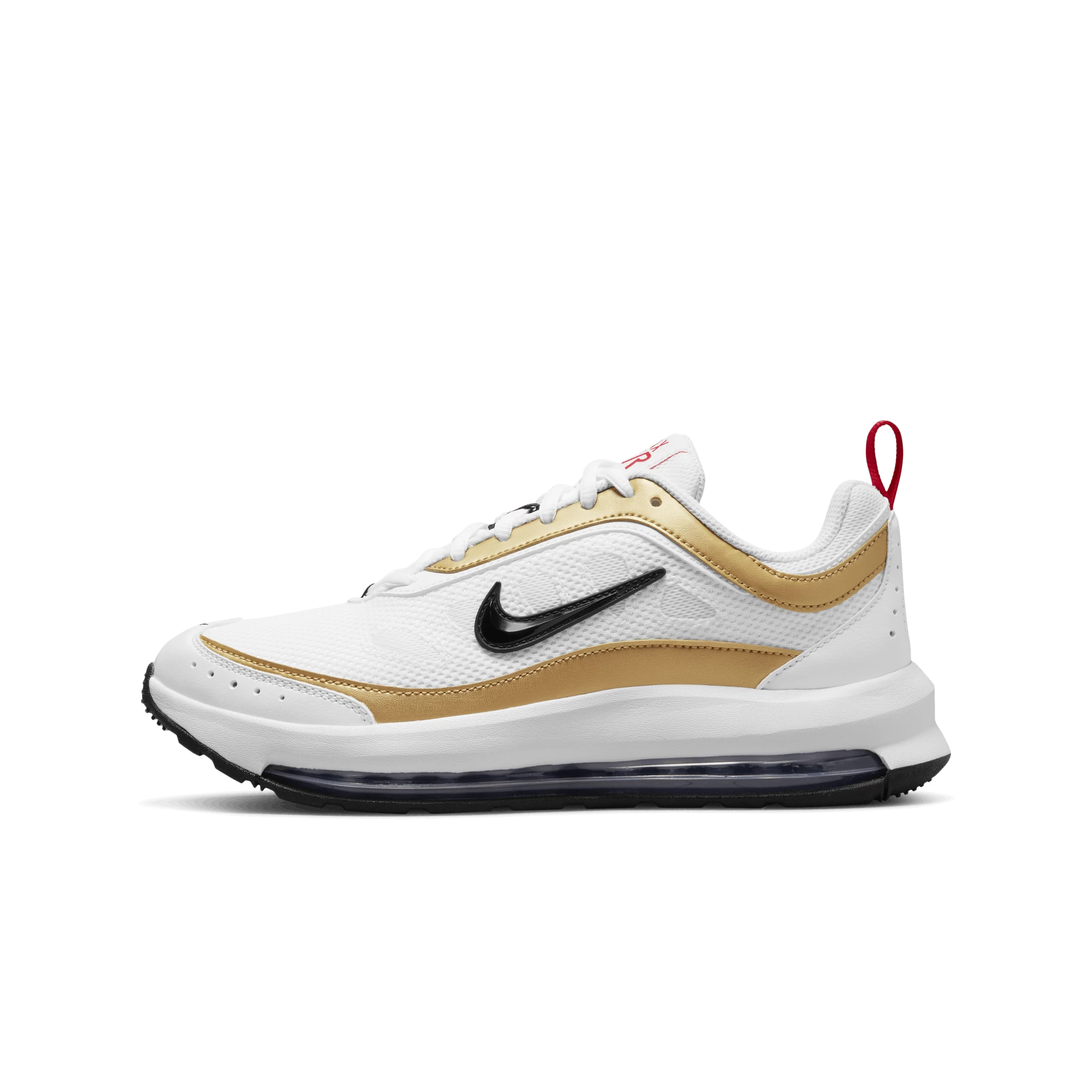 Nike Air Max Ap Women's Shoe White/black-metallic Gold-univ 1 Nike Air Max Ap Women's Shoe White/black-metallic Gold-univ