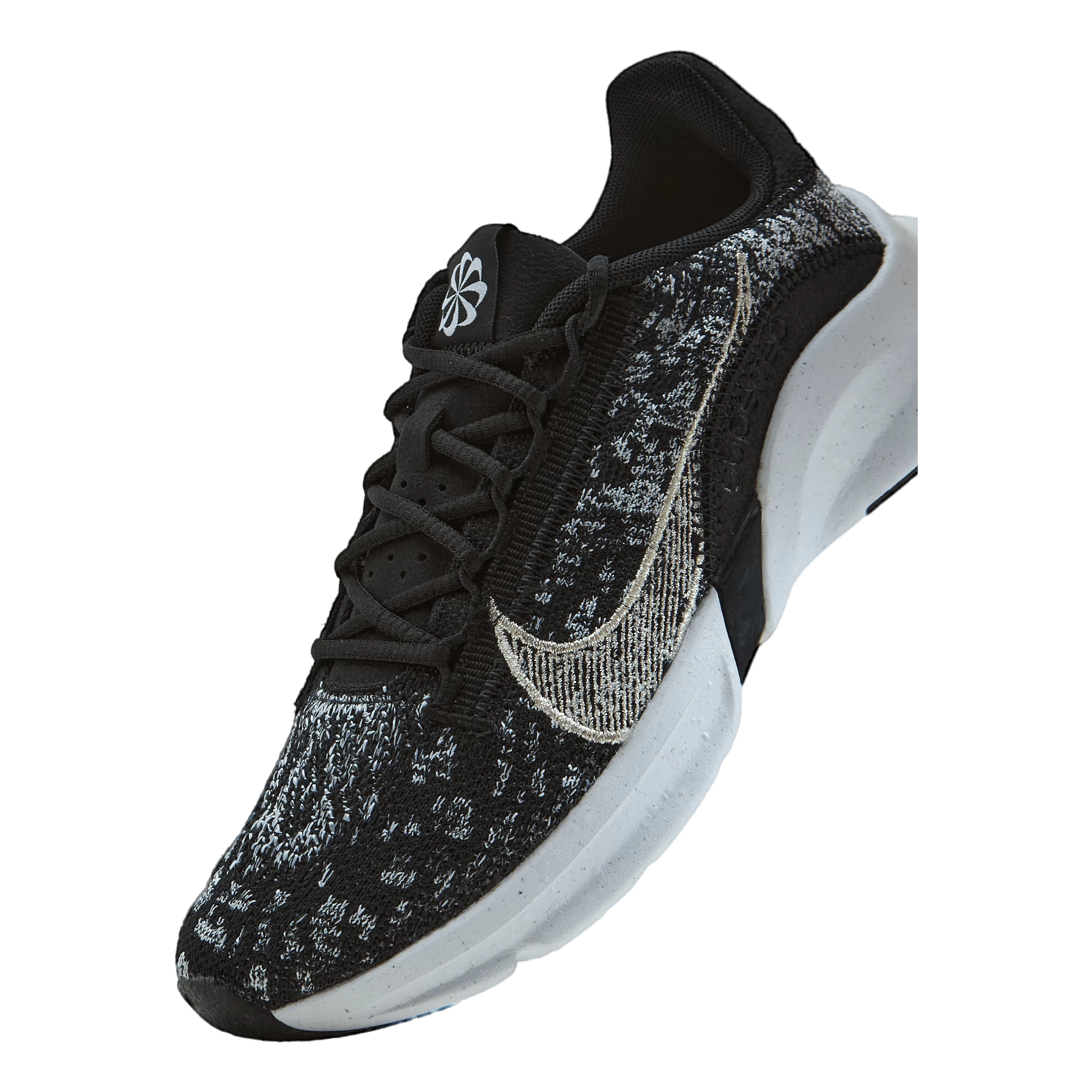 Nike SuperRep Go 3 Flyknit Next Nature Women's Training Shoes BLACK/METALLIC SILVER-WHITE 6 Nike SuperRep Go 3 Flyknit Next Nature Women's Training Shoes BLACK/METALLIC SILVER-WHITE - Afbeelding 6