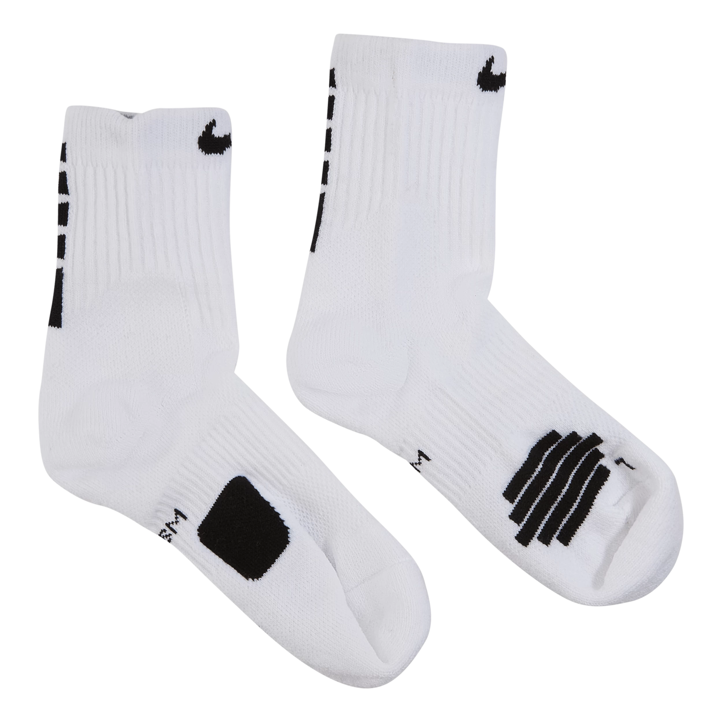 Nike Elite Mid Basketball Socks WHITE/BLACK/BLACK 2 Nike Elite Mid Basketball Socks WHITE/BLACK/BLACK - Afbeelding 2