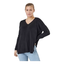 ONLY Onlamalia L/s V-neck Pullover Black