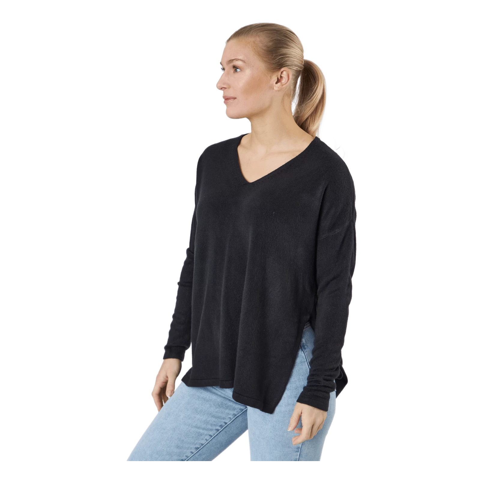 ONLY Onlamalia L/s V-neck Pullover Black 2 ONLY Onlamalia L/s V-neck Pullover Black - Afbeelding 2