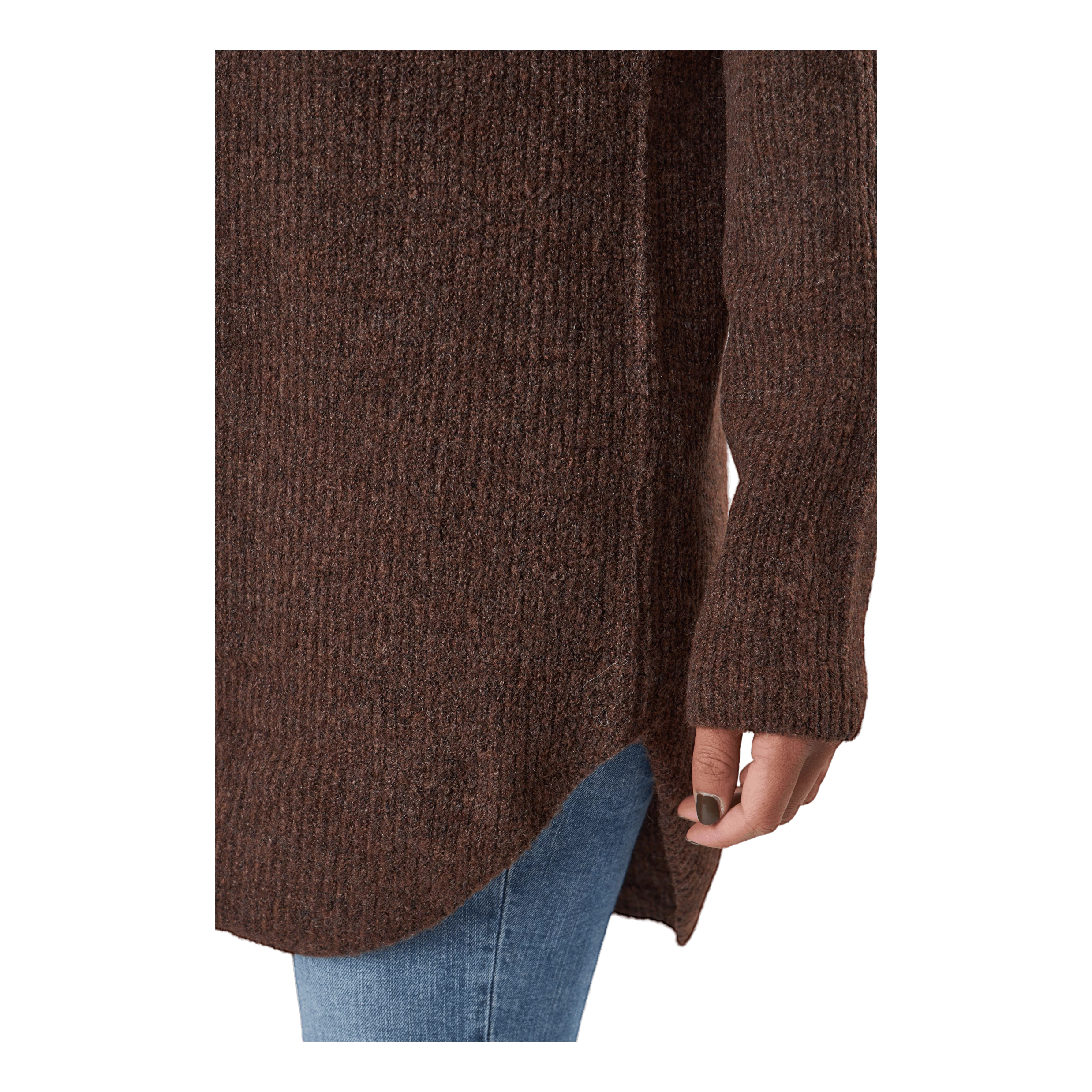 Pieces Ellen Ls Long Knit Chicory Coffee 5 Pieces Ellen Ls Long Knit Chicory Coffee - Afbeelding 5