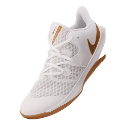 Nike Unisex Hyperspeed Court Indoor White/mtlc Gold -Damesmode online. 60729 58 006