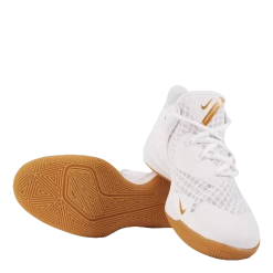 Nike Unisex Hyperspeed Court Indoor White/mtlc Gold -Damesmode online. 60729 58 007
