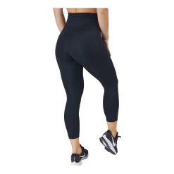 Nike Dri-FIT One Women's High-Rise Cropped Leggings BLACK/WHITE -Damesmode online. 60737 70 003