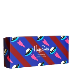 Happy Socks 4-pack Navy Socks Gift Set Burgundy