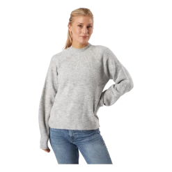 Vero Moda Vmpeppy Pearl Ls Highneck Blou Light Grey Melange