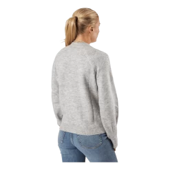 Vero Moda Vmpeppy Pearl Ls Highneck Blou Light Grey Melange -Damesmode online. 60917 80 003