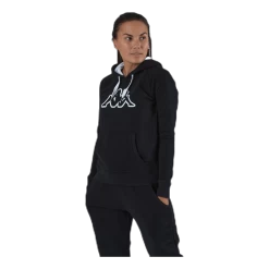Kappa Lady Sweat Hood, Logo Zeleril White/Black -Damesmode online. 8051129592169 004 2617cd44bff54405ba969764a4e10a69