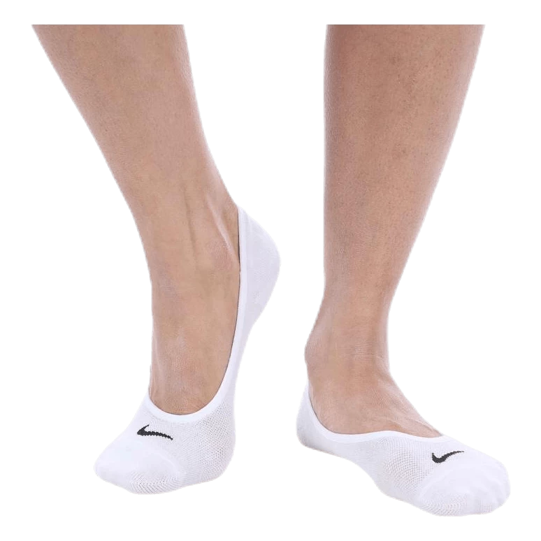 Nike Everyday Lightweight Women's Training Footie Socks (3 Pairs) WHITE/BLACK 2 Nike Everyday Lightweight Women's Training Footie Socks (3 Pairs) WHITE/BLACK - Afbeelding 2