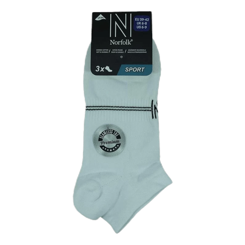 Fresh- 3-Pack Cotton Low Cut Training Socks White 3 Fresh- 3-Pack Cotton Low Cut Training Socks White - Afbeelding 3