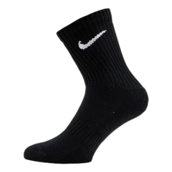 Nike Everyday Cushioned Training Crew Socks (3 Pairs) BLACK/WHITE