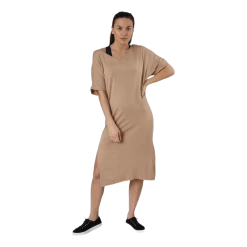 Pieces Neora Ss Fold Up Dress Beige