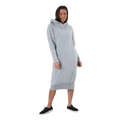 Pieces Leda Ls Hoodie Sweat Dress Bc Grey
