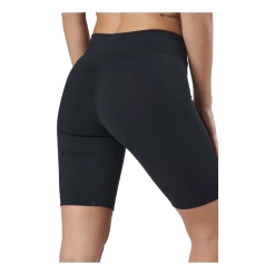 Nike Sportswear Essential Women's Mid-Rise Bike Shorts BLACK/WHITE -Damesmode online. 90097 09 006