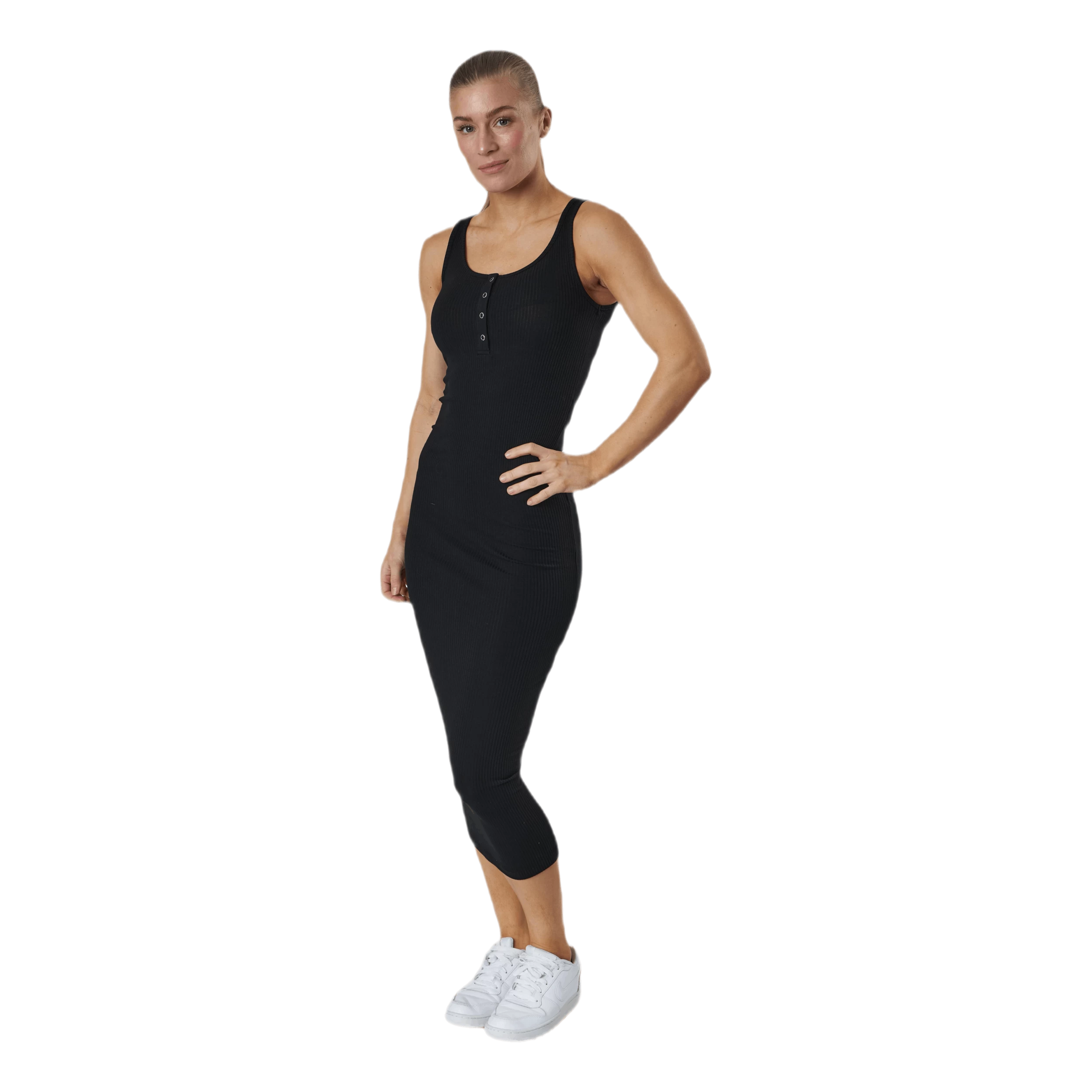 Pieces Kitte Tank Midi Dress Black 1 Pieces Kitte Tank Midi Dress Black