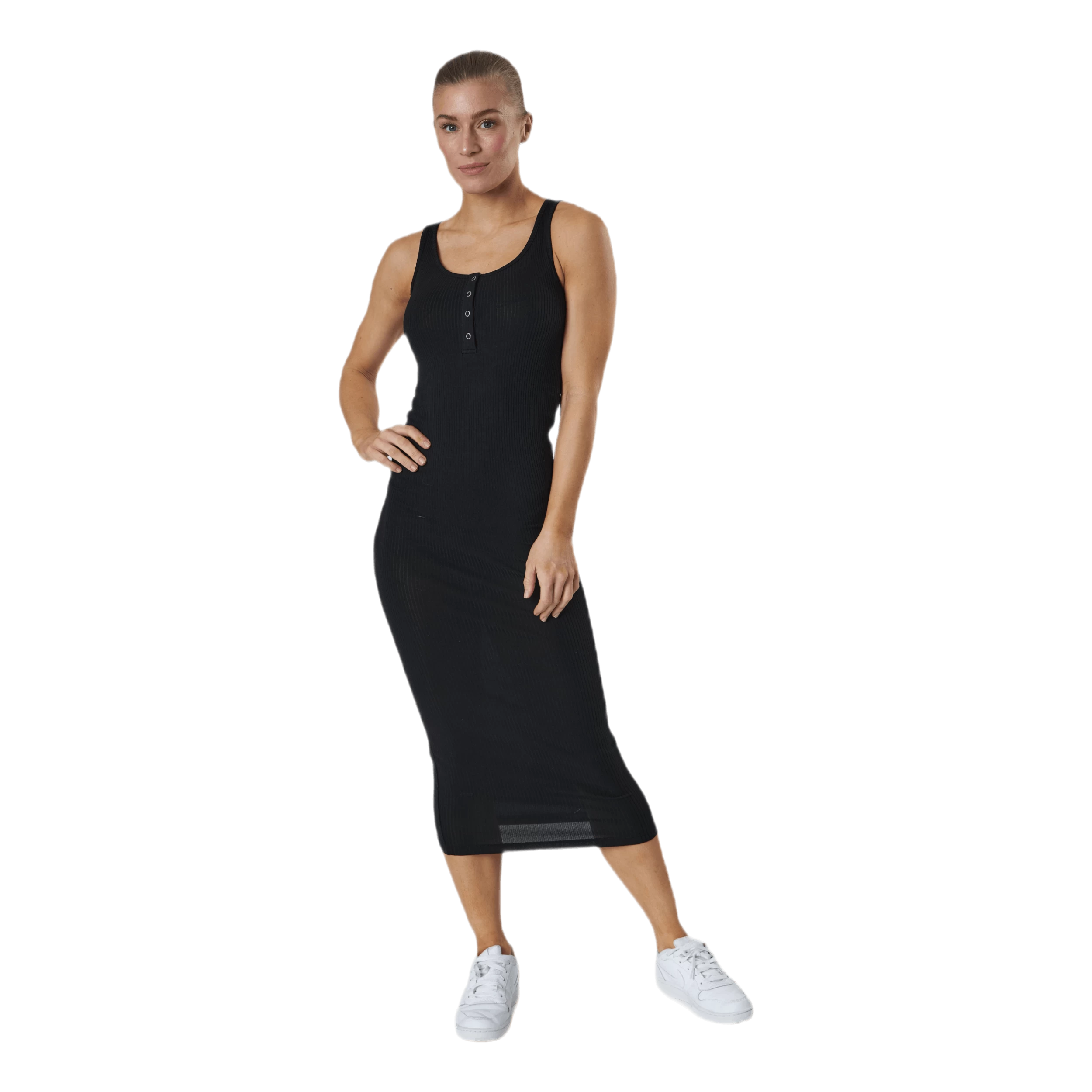Pieces Kitte Tank Midi Dress Black 2 Pieces Kitte Tank Midi Dress Black - Afbeelding 2