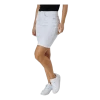 Pieces Lili Mw Denim Skirt White